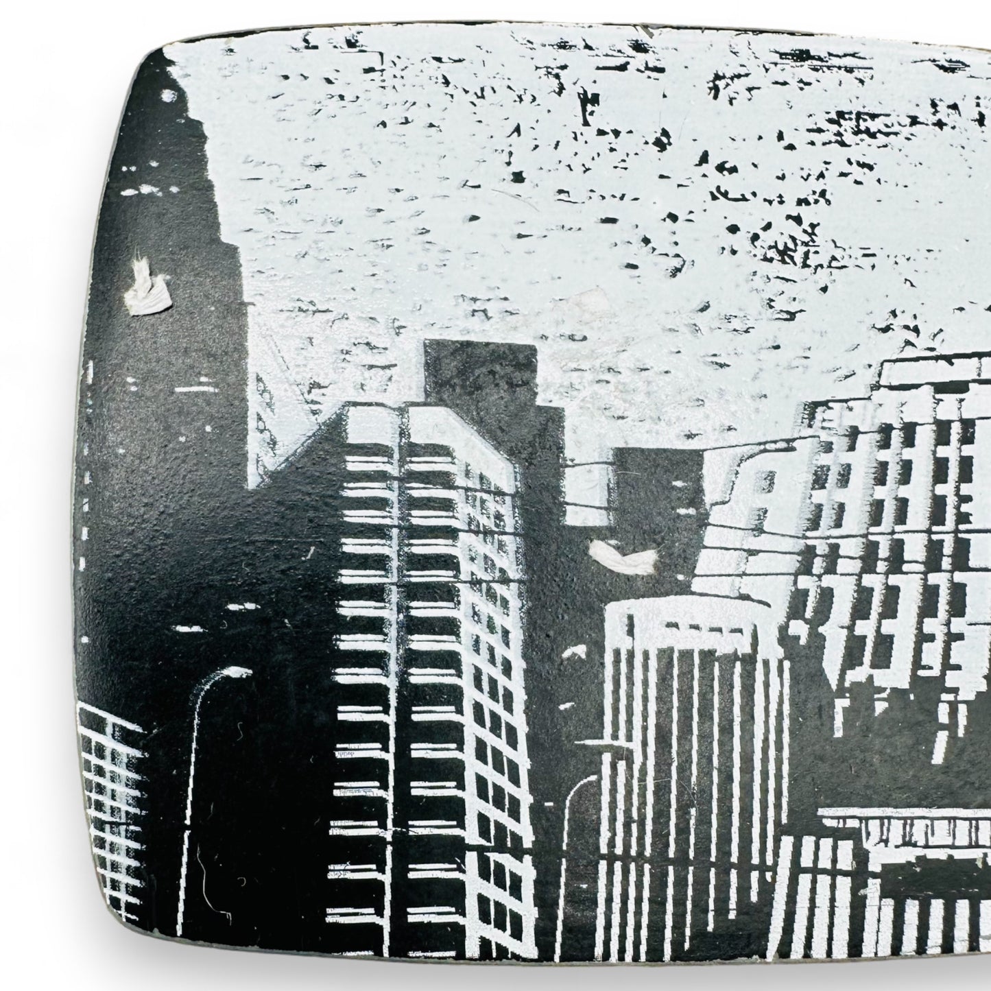 Urban Skyscraper Black and White Belt Buckle