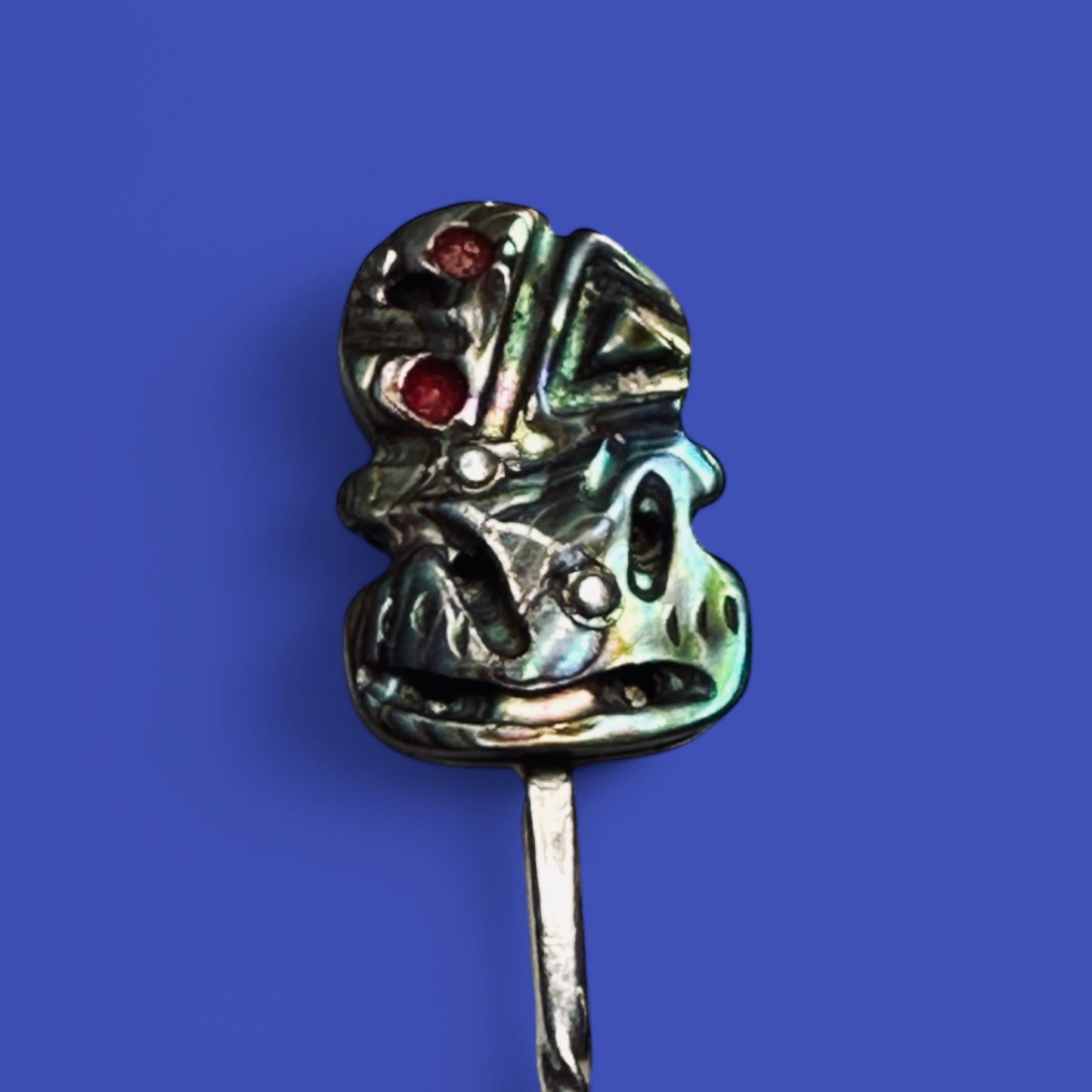 Vintage New Zealand Māori Silver & Mother of Pearl Spoons – Tribal Carving Detail