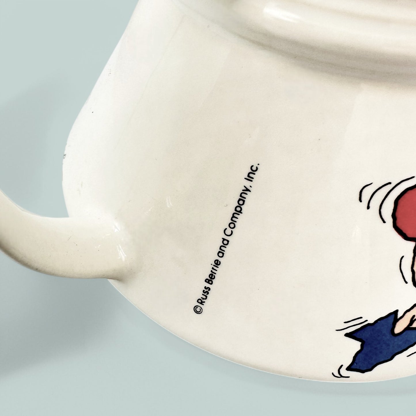 Vintage No Spill Mug Klutz Proof Mug Cartoon Design