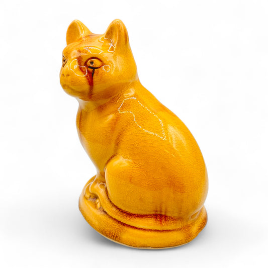 Metropolitan Museum of Art Ceramic Yellow Cat Statue