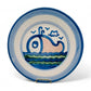 8.5" Plate - Ship & Whale Series by M.A. Hadley - Hand painted Stoneware