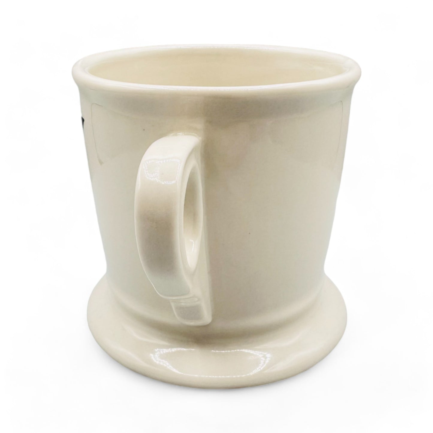 Anthropologie Monogram K Shaving Mug in White Mug with Black Text