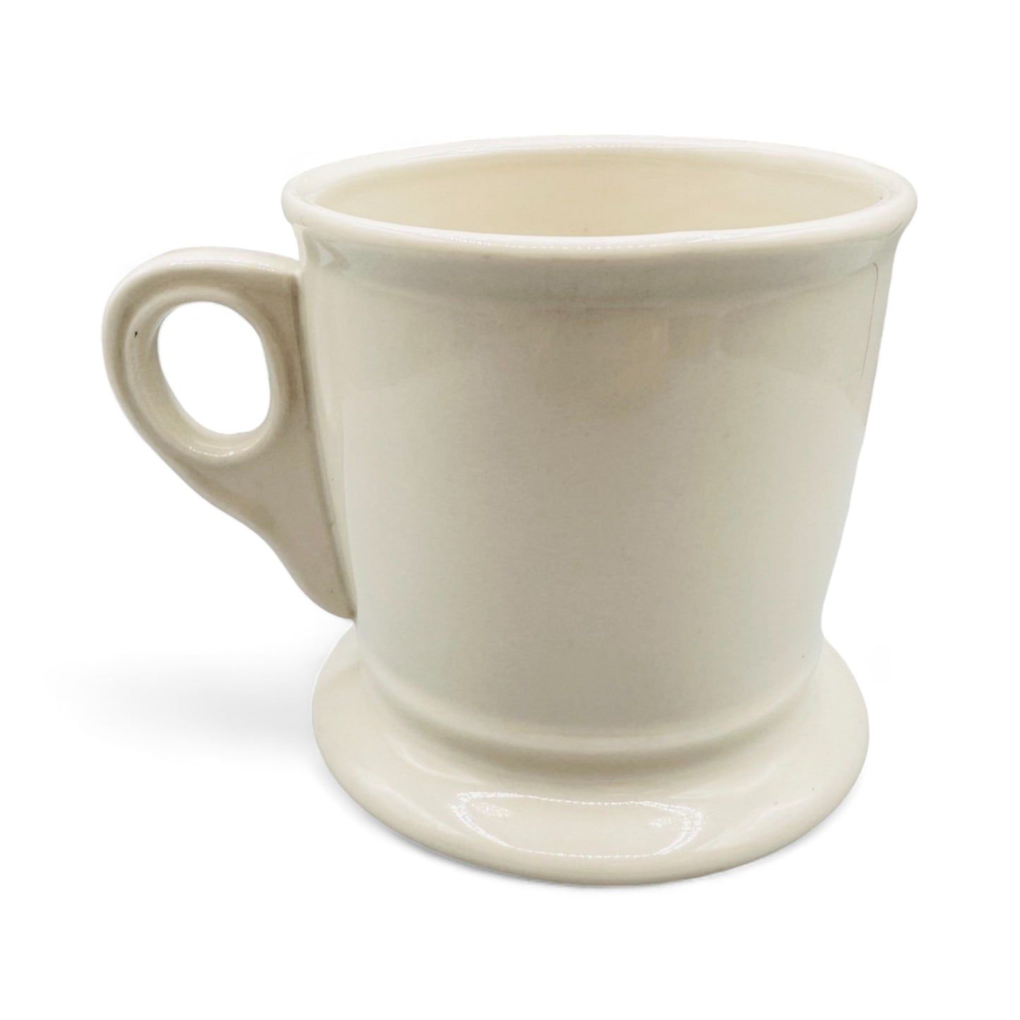 Anthropologie Monogram K Shaving Mug in White Mug with Black Text