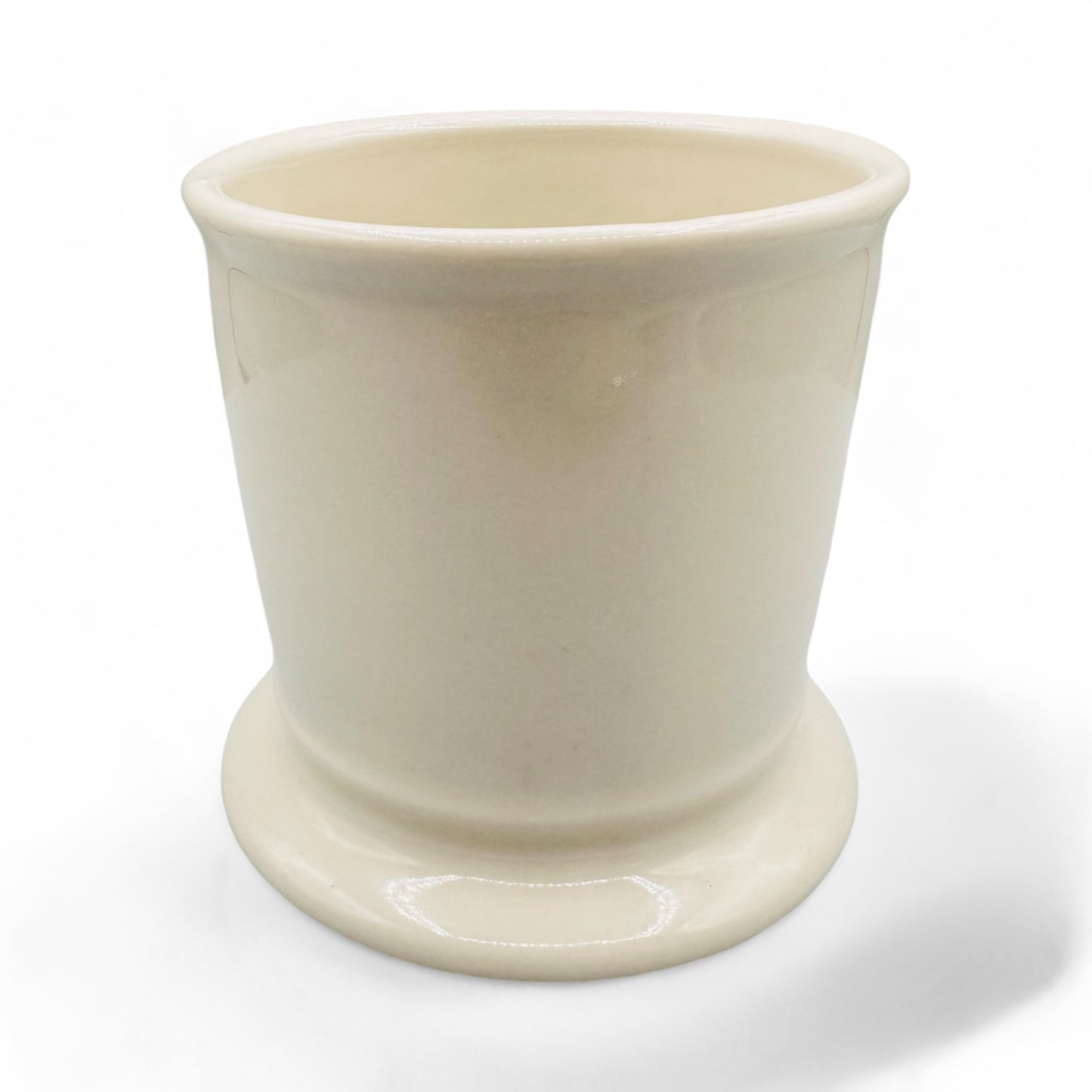 Anthropologie Monogram K Shaving Mug in White Mug with Black Text