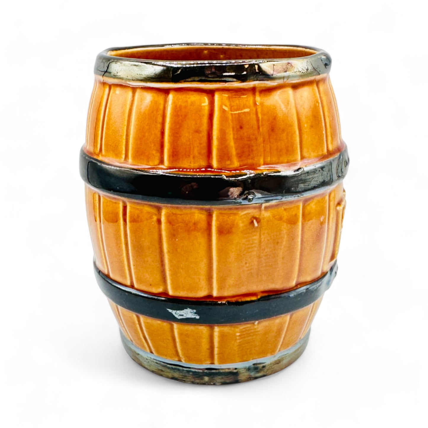 Vintage Rustic Beer Barrel-Inspired Beer Mug with Rounded Design
