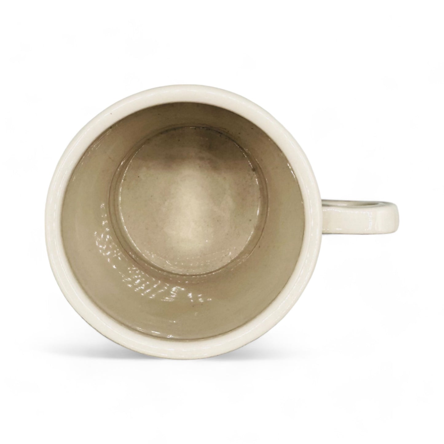 Anthropologie Monogram K Shaving Mug in White Mug with Black Text