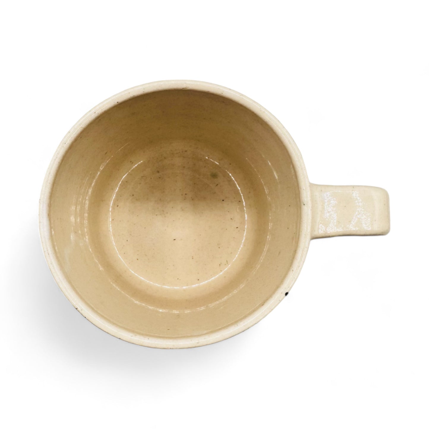 JAW Creative Splatter Ink Blot Coffee Mug in Beige and Black Ink Work