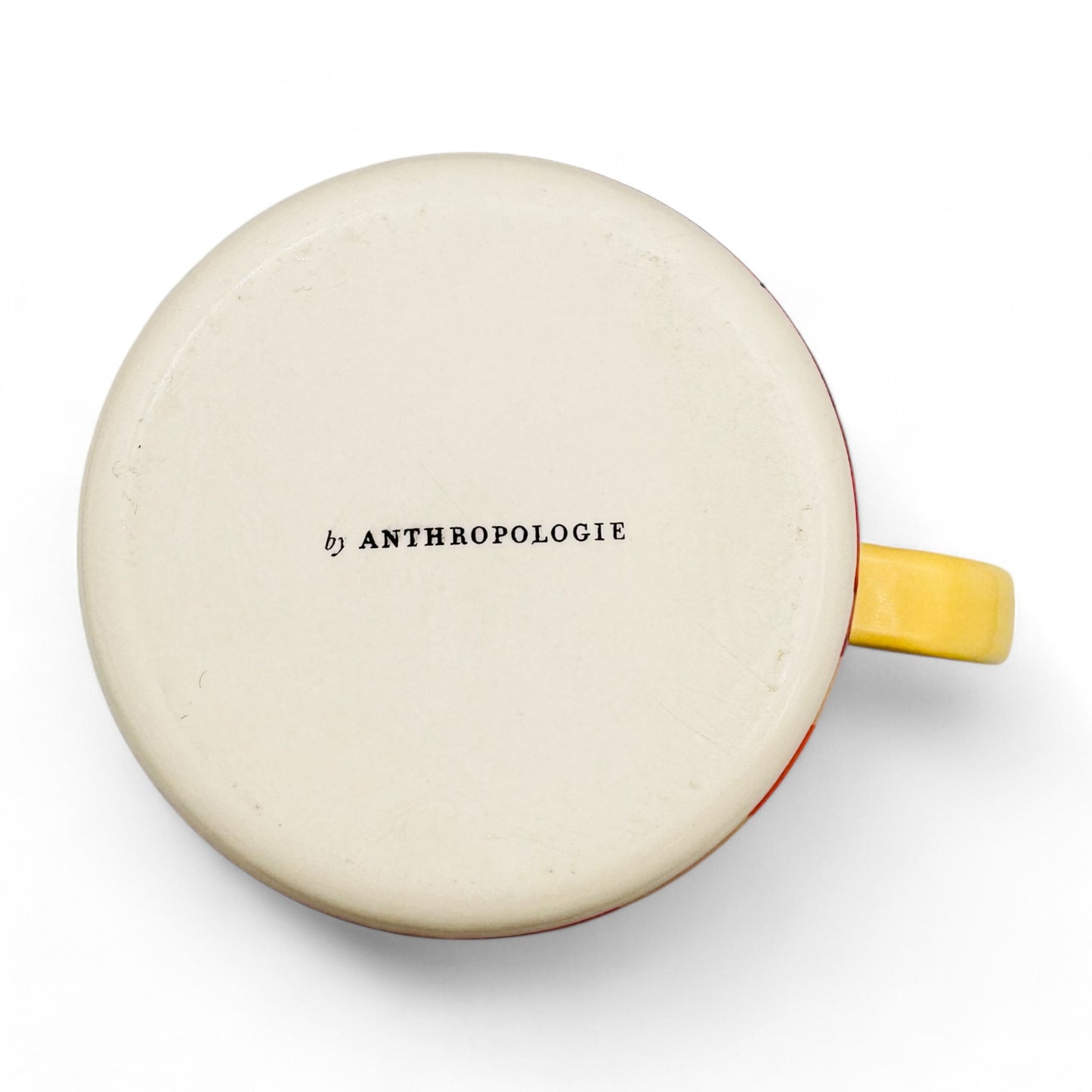 Anthropologie Lottie Monogrammed Red Mug with Initial D