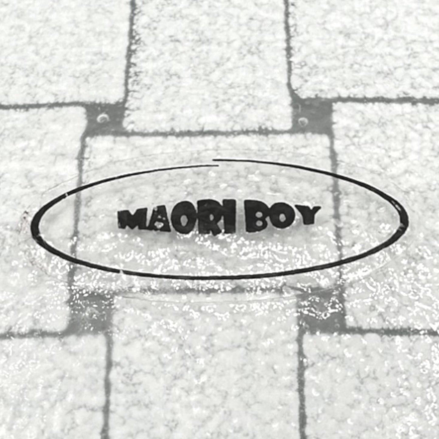 Maori Boy Fused Glass Bowl With Black And White Weave Pattern 13" Diameter