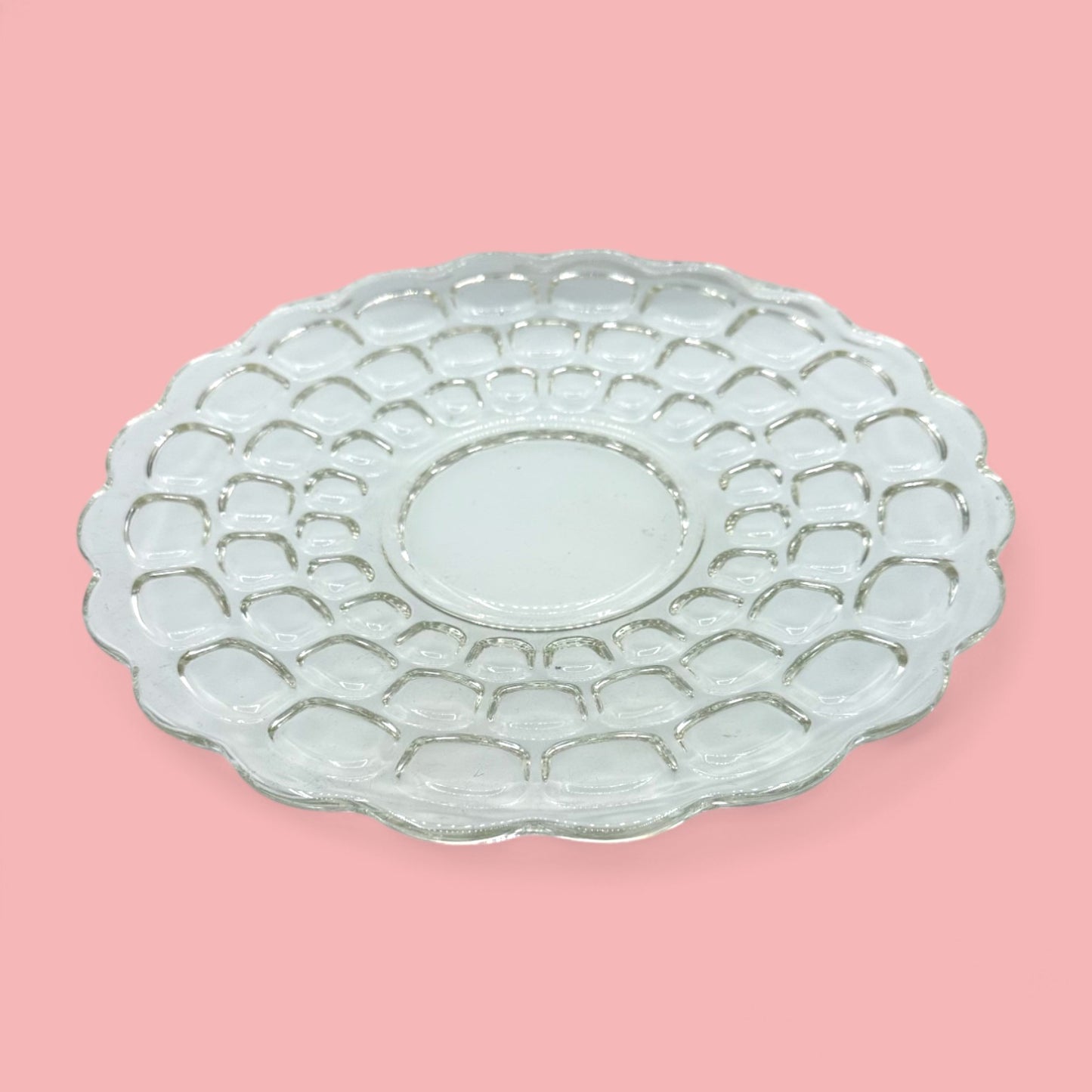 Decorative Vintage Federal Glass Yorktown Serving Plate