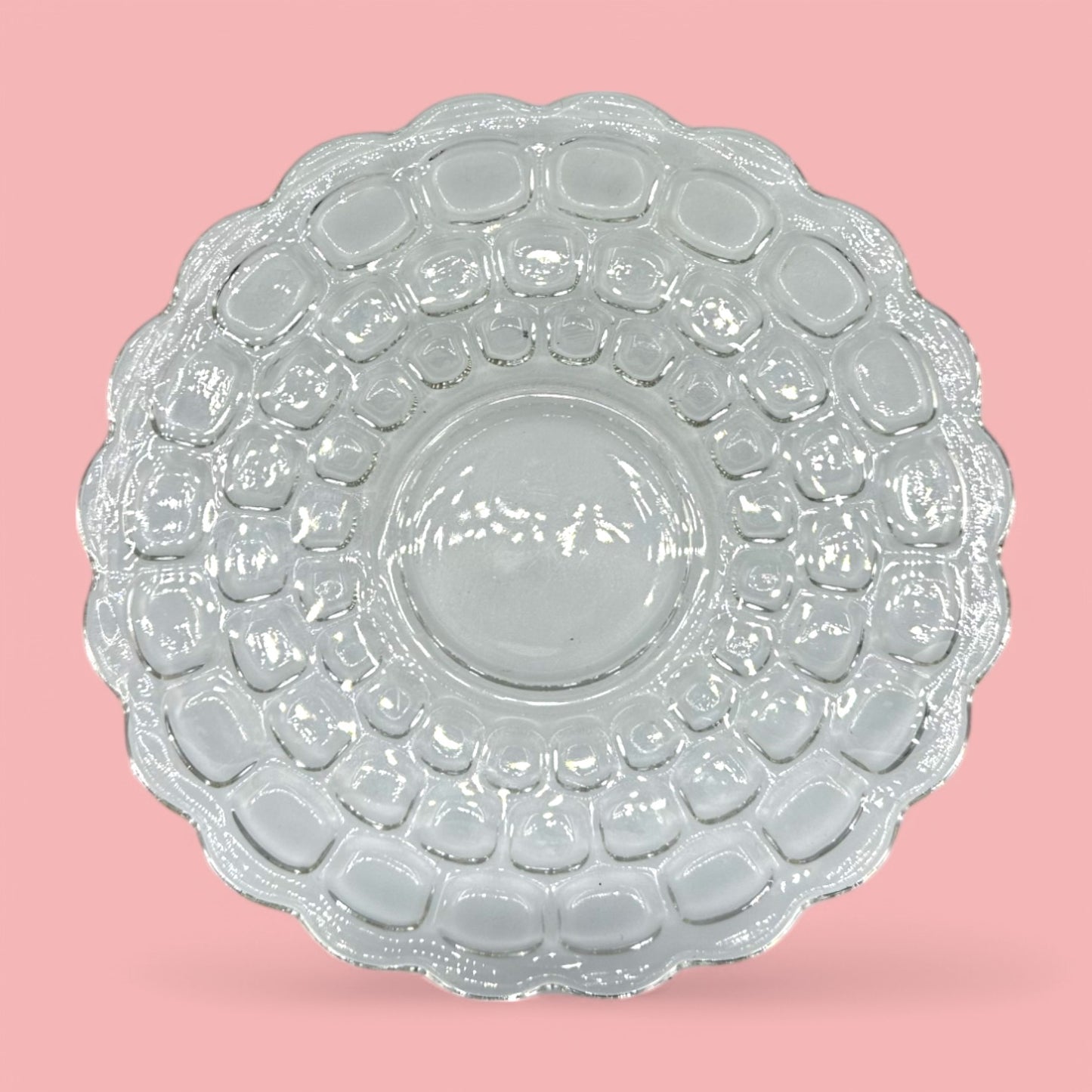 Decorative Vintage Federal Glass Yorktown Serving Plate