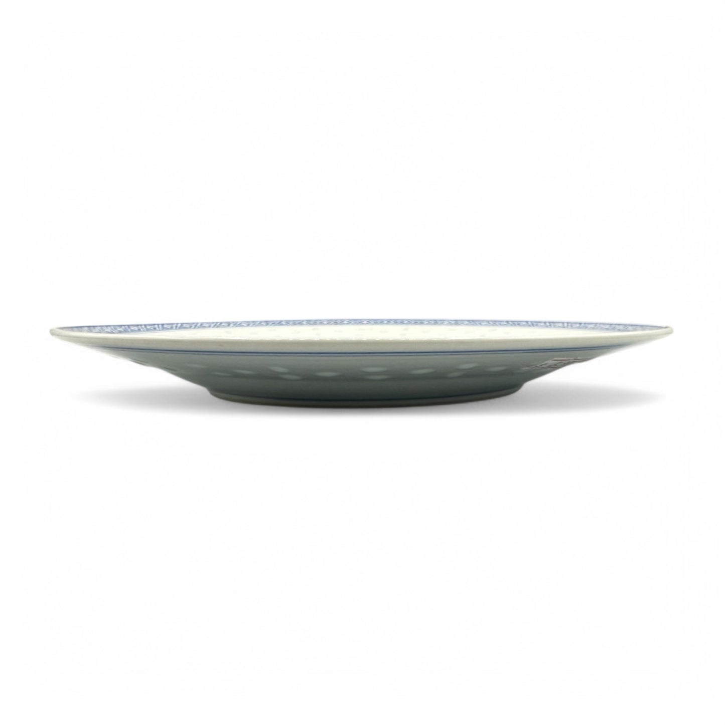 Chinese, blue and white, traditional plate, salad plate, 9 inches, 23 cm, made in China, perfect for elegant dining.