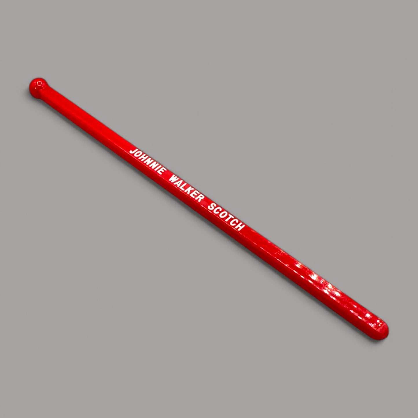 Vintage, red Johnnie Walker scotch stir sticks, lot of 8, perfect for cocktails or collector's display.