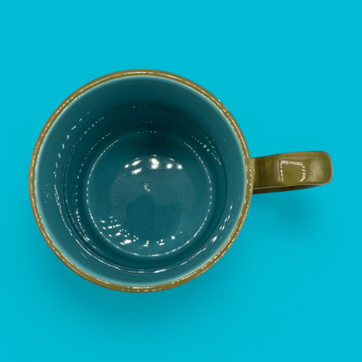 Anthropologie Monogram "A" Mug - Geometric Pattern - Gold Bee Motif