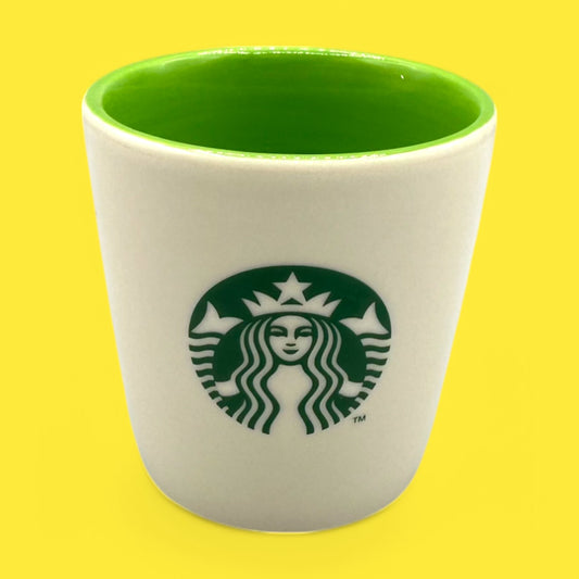 Starbucks Partner Exclusive Shot Glass - 2011 featuring the iconic siren logo in white and green. A must-have collectible!