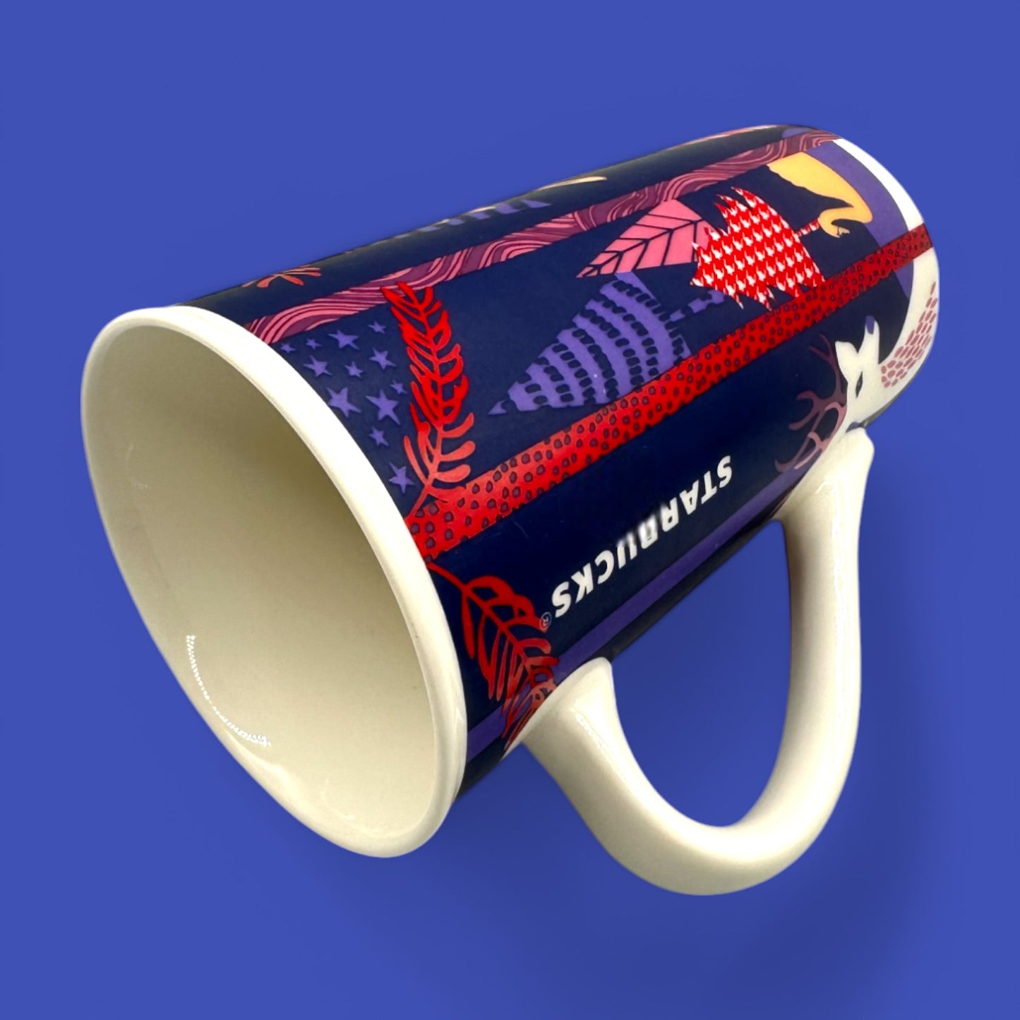 Starbucks 2017 Christmas Woodland Mug - 180 fl oz - Replacement Mug! features a charming forest design with deer and rabbits.