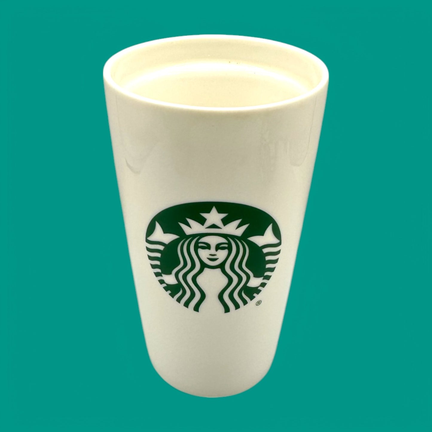 Starbucks Green Mermaid Logo 12 oz Ceramic Travel Mug