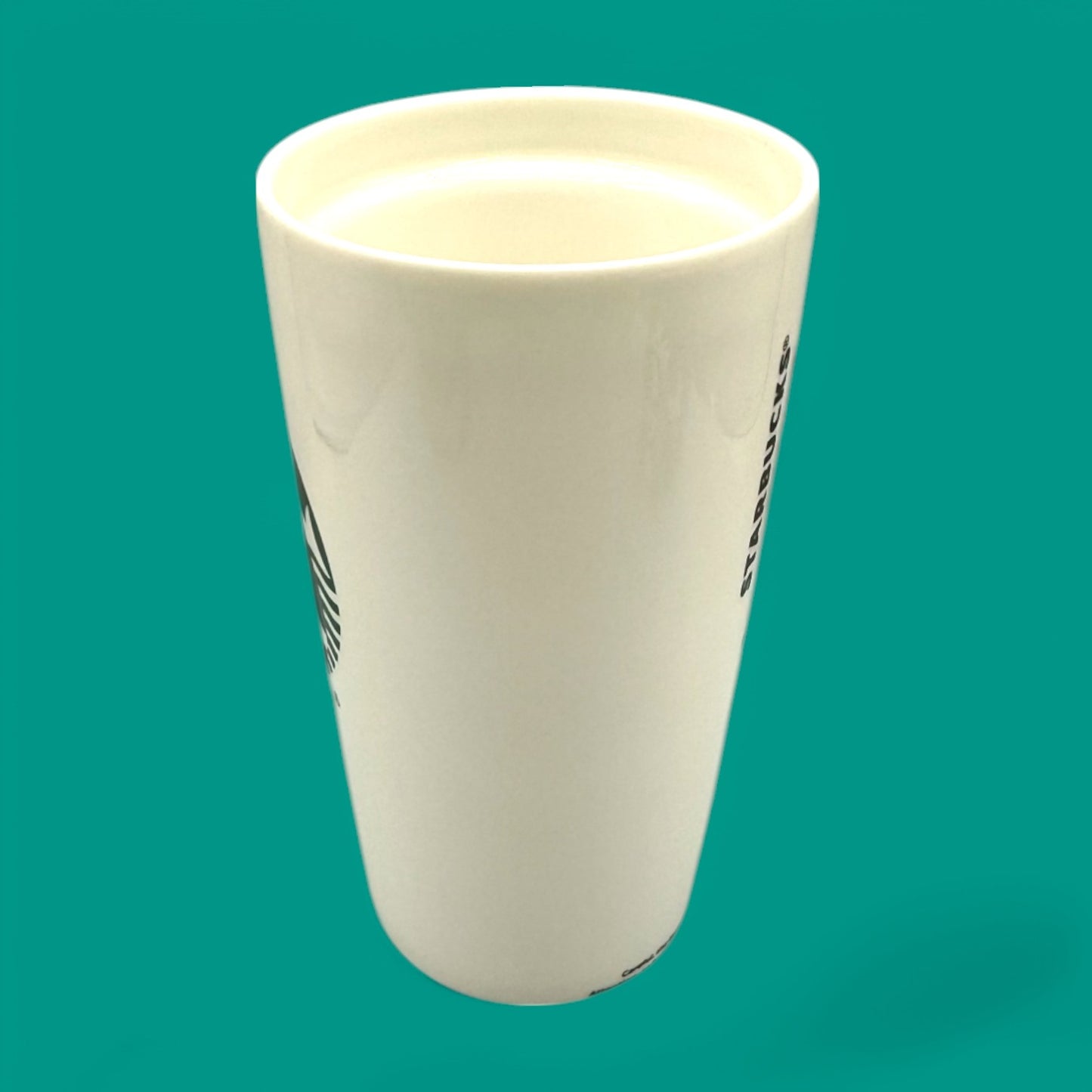 Starbucks Green Mermaid Logo 12 oz Ceramic Travel Mug