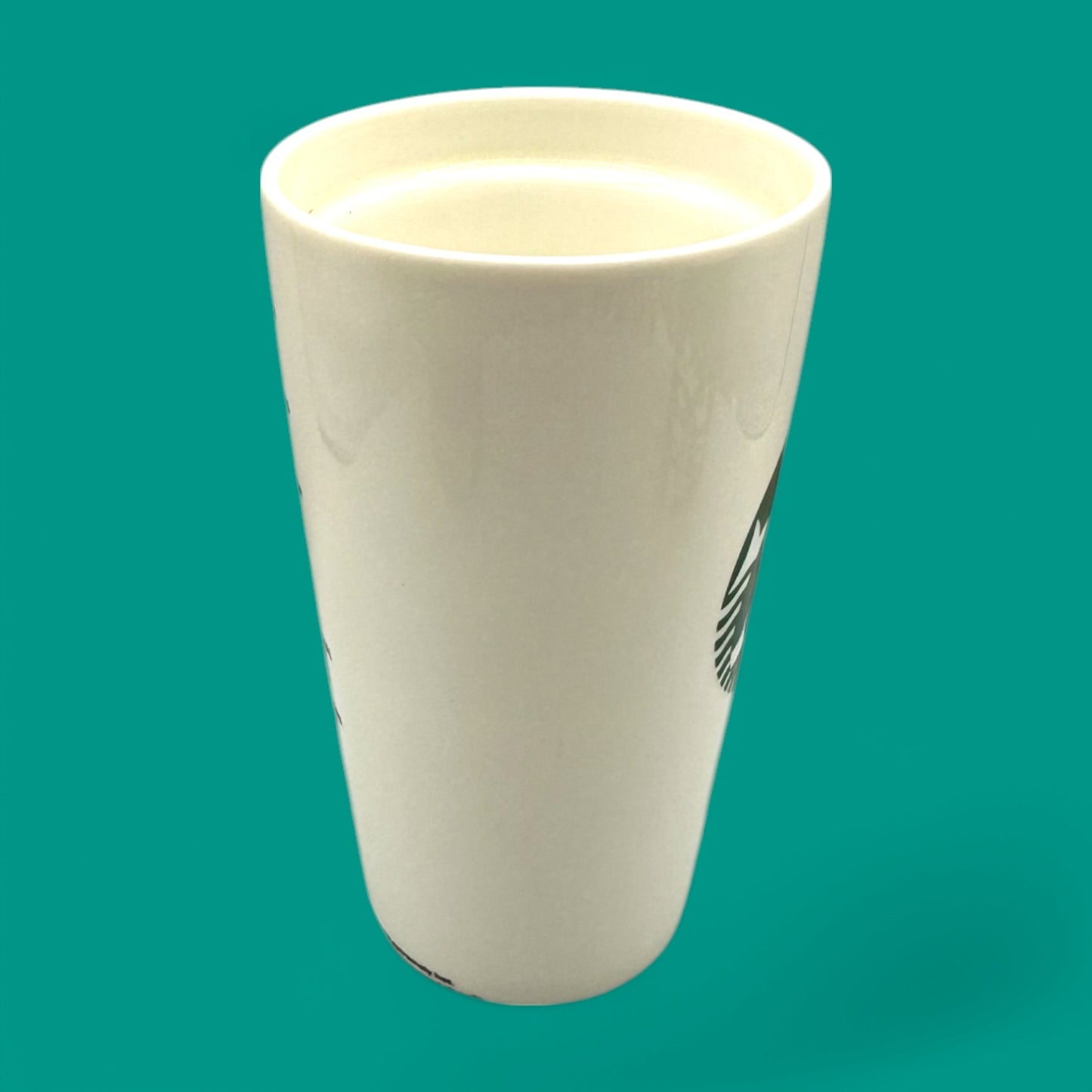 Starbucks Green Mermaid Logo 12 oz Ceramic Travel Mug
