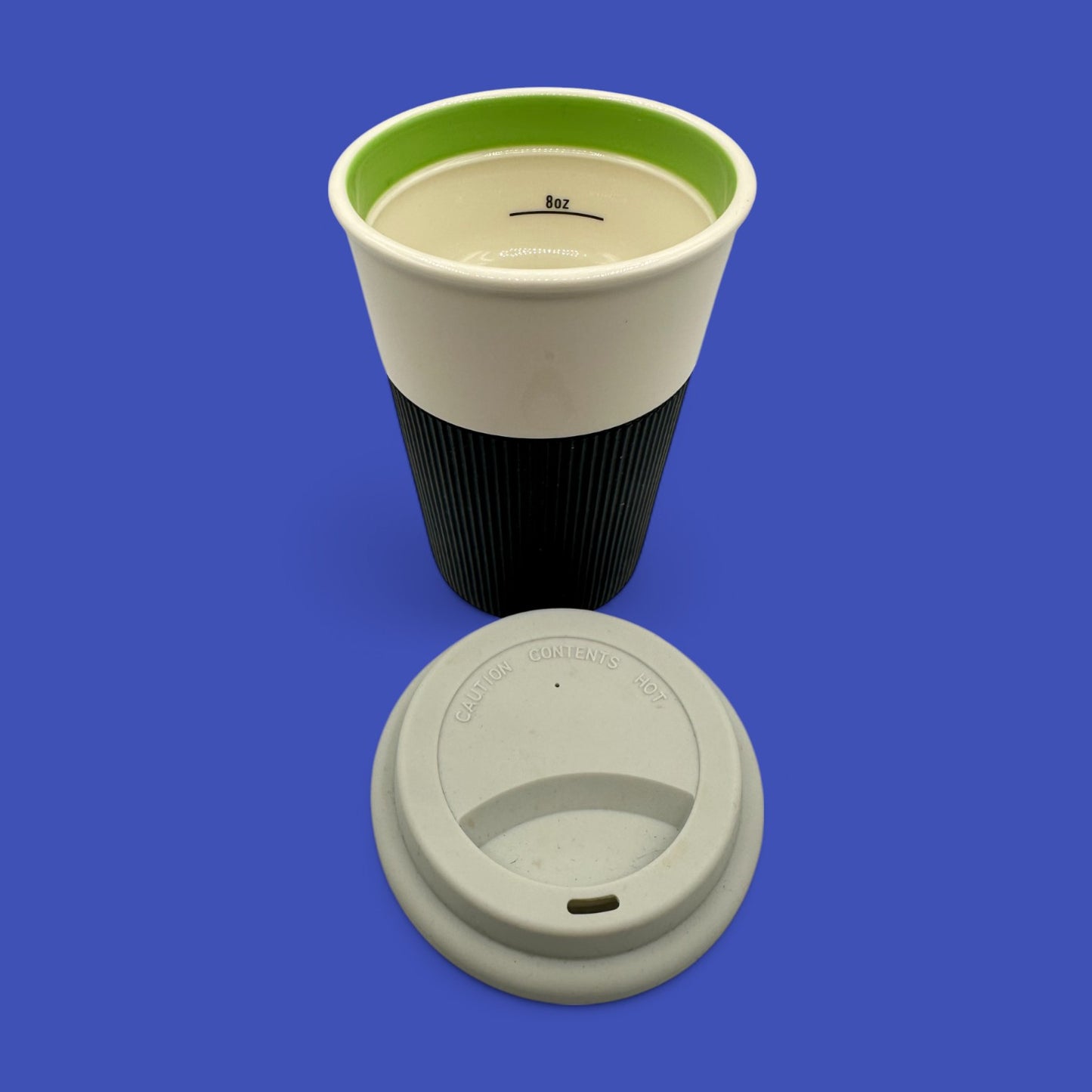 Starbucks Bone China Travel Mug – 8oz Reusable Cup with Grey Lid