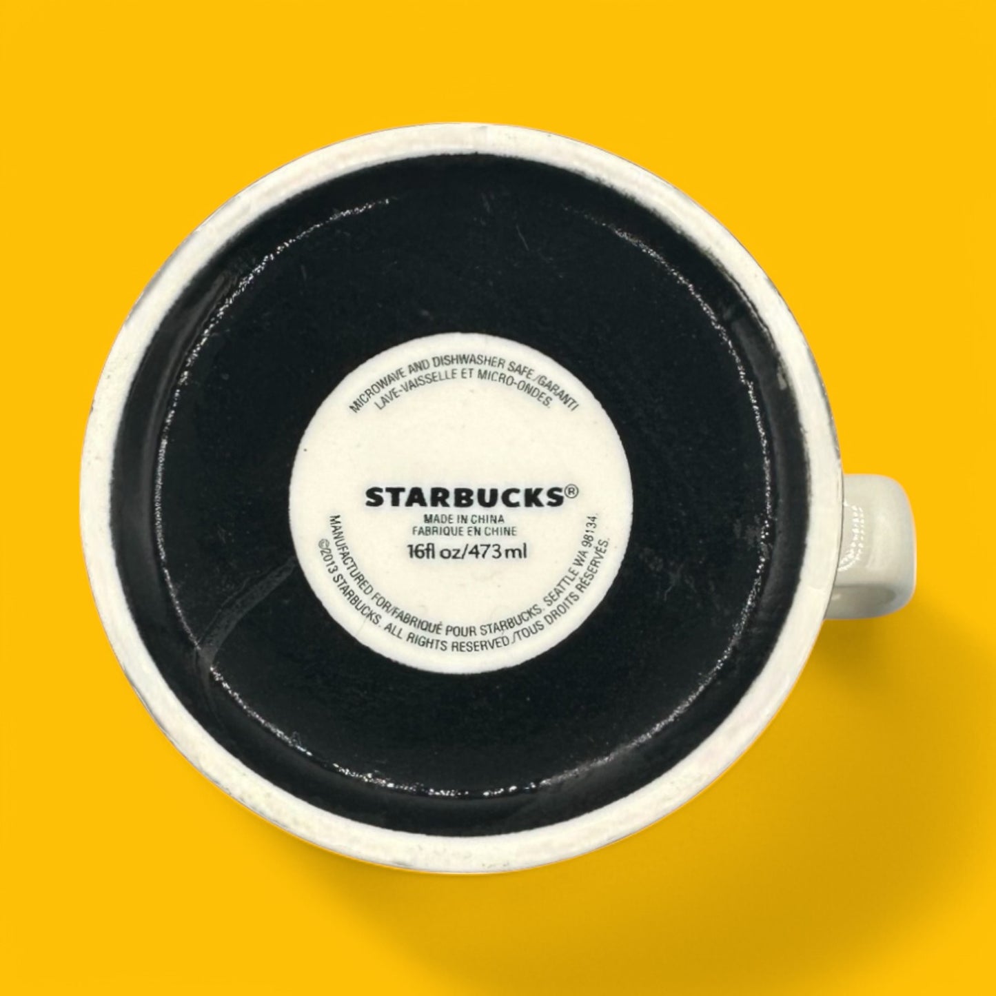 Starbucks – Black and White Large Coffee Cup (14oz) Replacement Mug