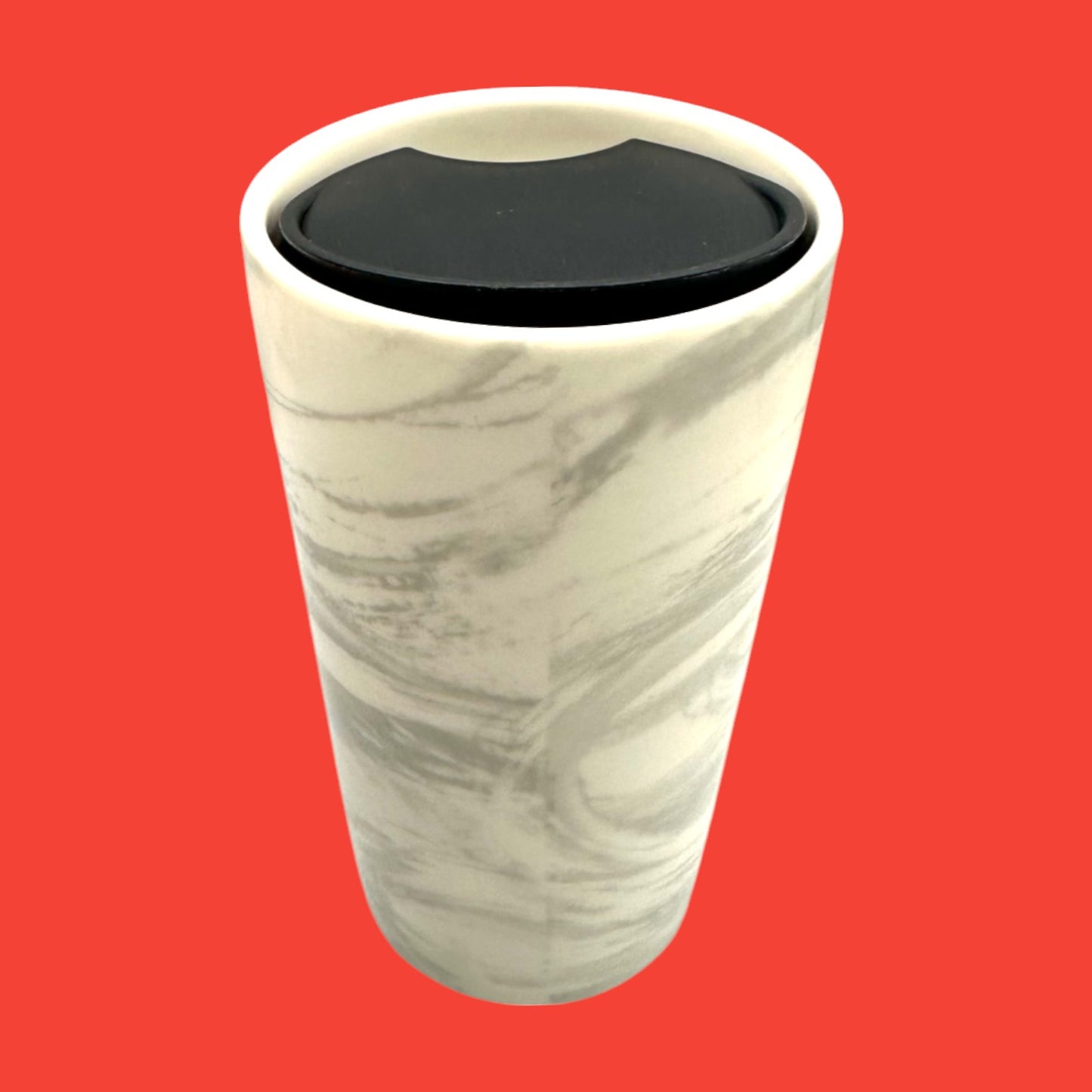 Starbucks Marble Ceramic Travel Mug With Green Logo (12oz) – Replacement Mug with Lid