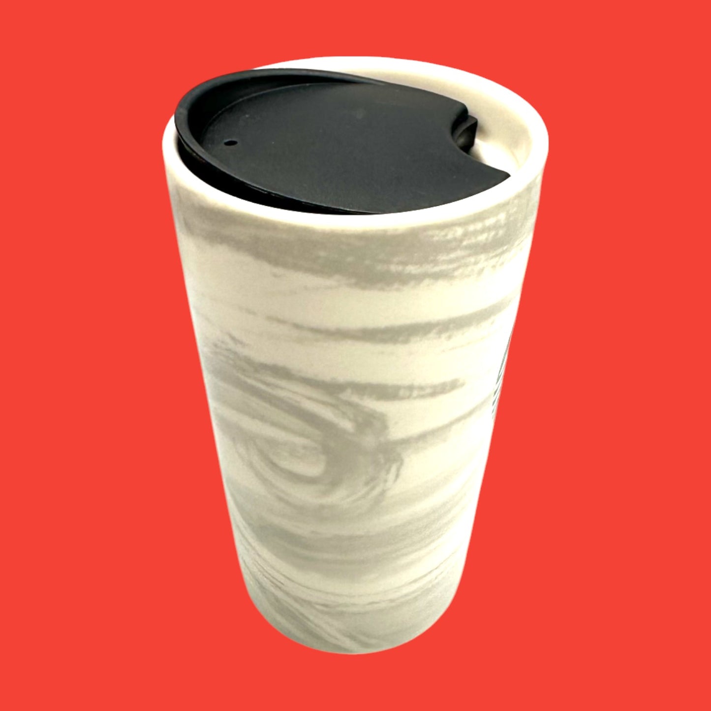 Starbucks Marble Ceramic Travel Mug With Green Logo (12oz) – Replacement Mug with Lid