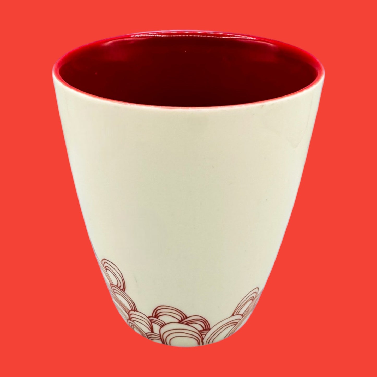 Starbucks Red and White Hearts Valentines 2009 Coffee Mug (12oz) – Replacement Mug in New Bone China