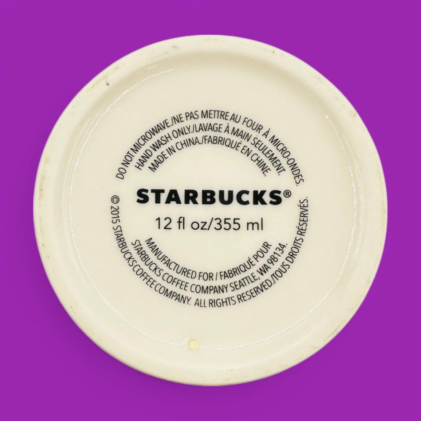 Starbucks 2015 Shelby Kroeger Ceramic Travel Mug β Watercolour World Map Replacement Mug (12oz)