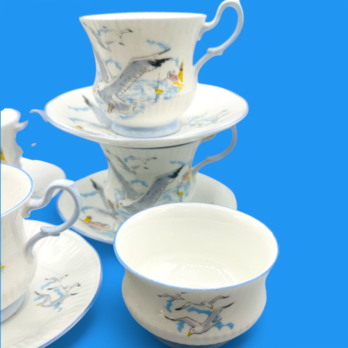 English Bone China 14-piece Queen’s by Rosina Bone China Seagull Tea Set - Tea Cup