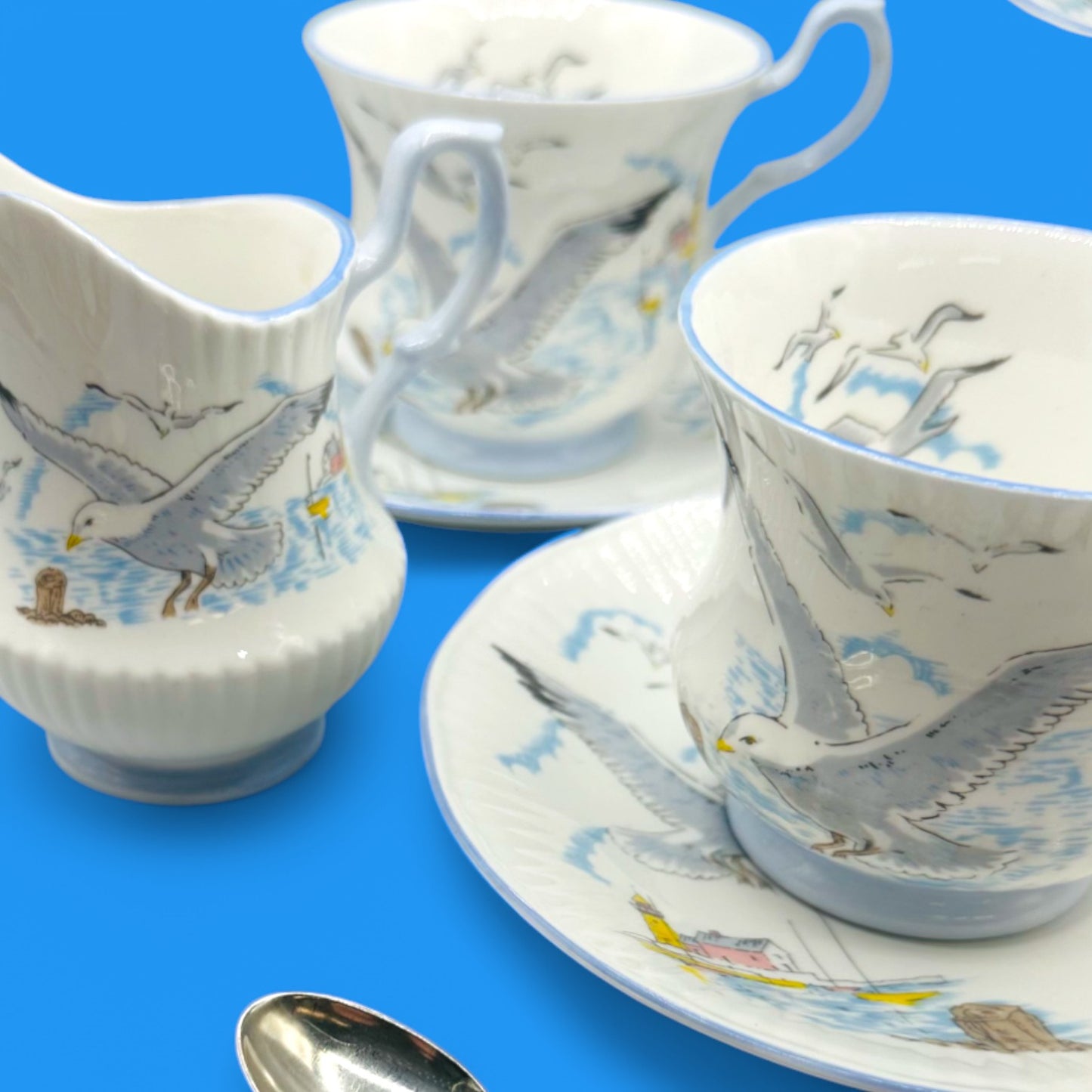English Bone China 14-piece Queen’s by Rosina Bone China Seagull Tea Set - Tea Cup