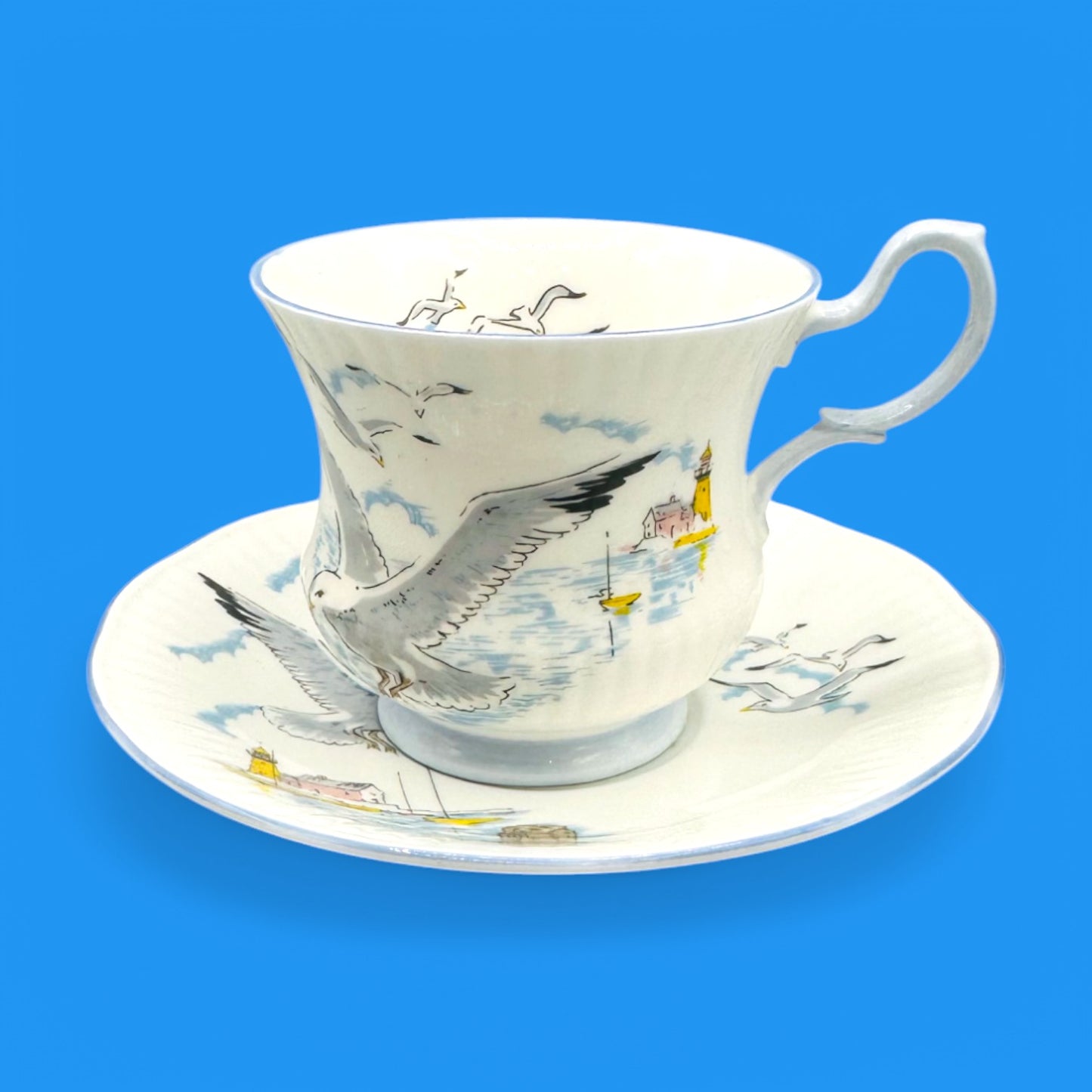 English Bone China 14-piece Queen’s by Rosina Bone China Seagull Tea Set - Tea Cup