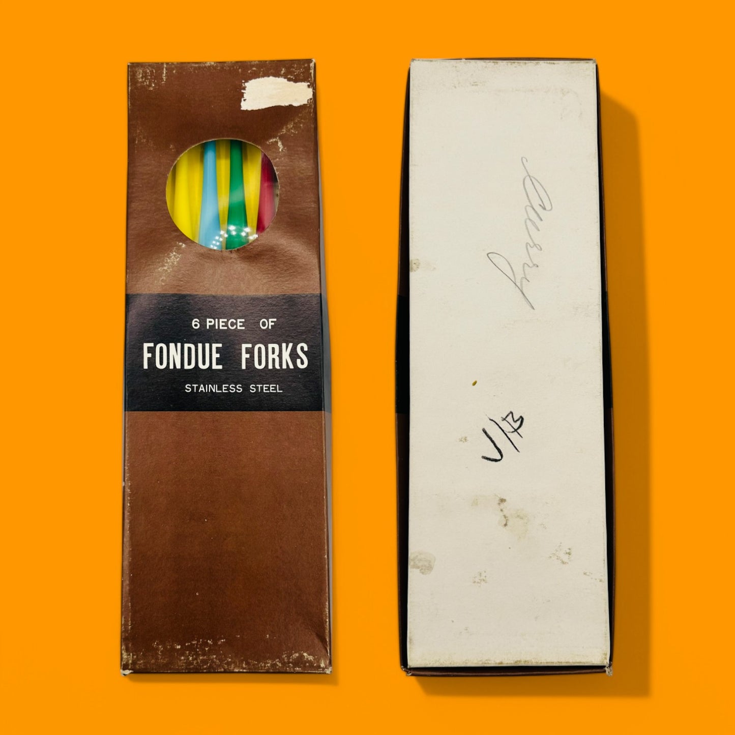 Vintage Coloured Teardrop Fondue Forks, Set of 6 - Mid-Century Modern Design adds flair to your fondue gatherings.