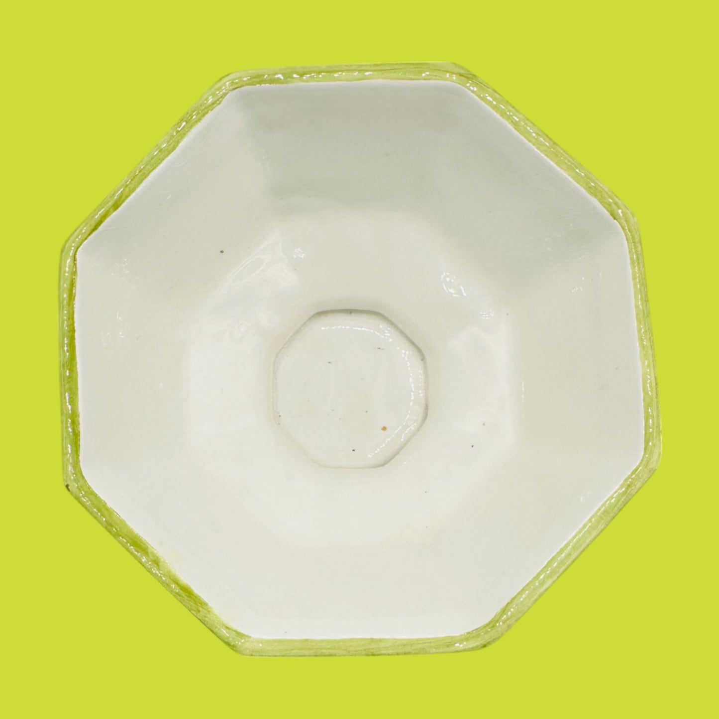Hand-painted octagonal porcelain bowl by V. Bassano Italy