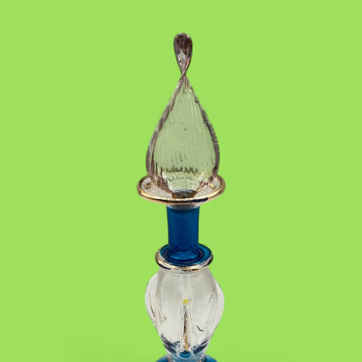 Elegant Glass Egyptian Perfume Bottles with Gold Accents