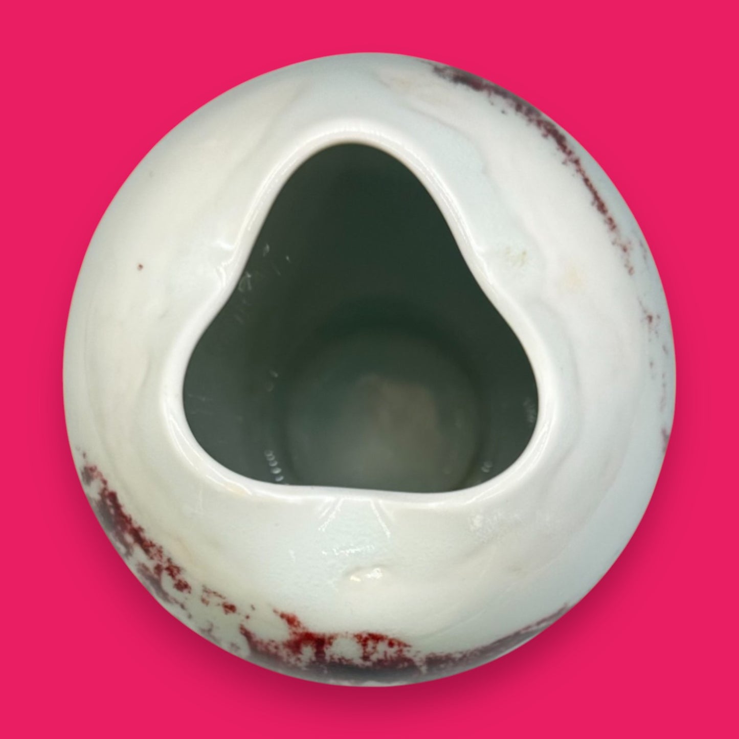 Japanese Drip Glaze Ceramic Vase with Triangular Mouth
