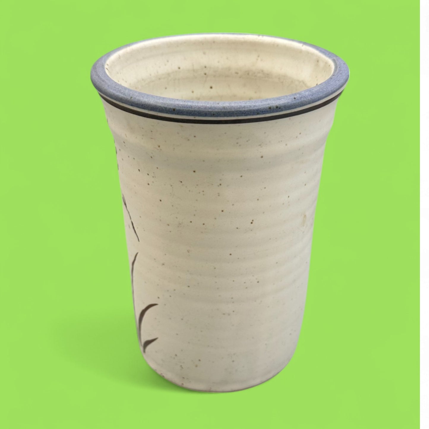 Vintage Japanese Style Handmade Stoneware Vase - Japan - Rice