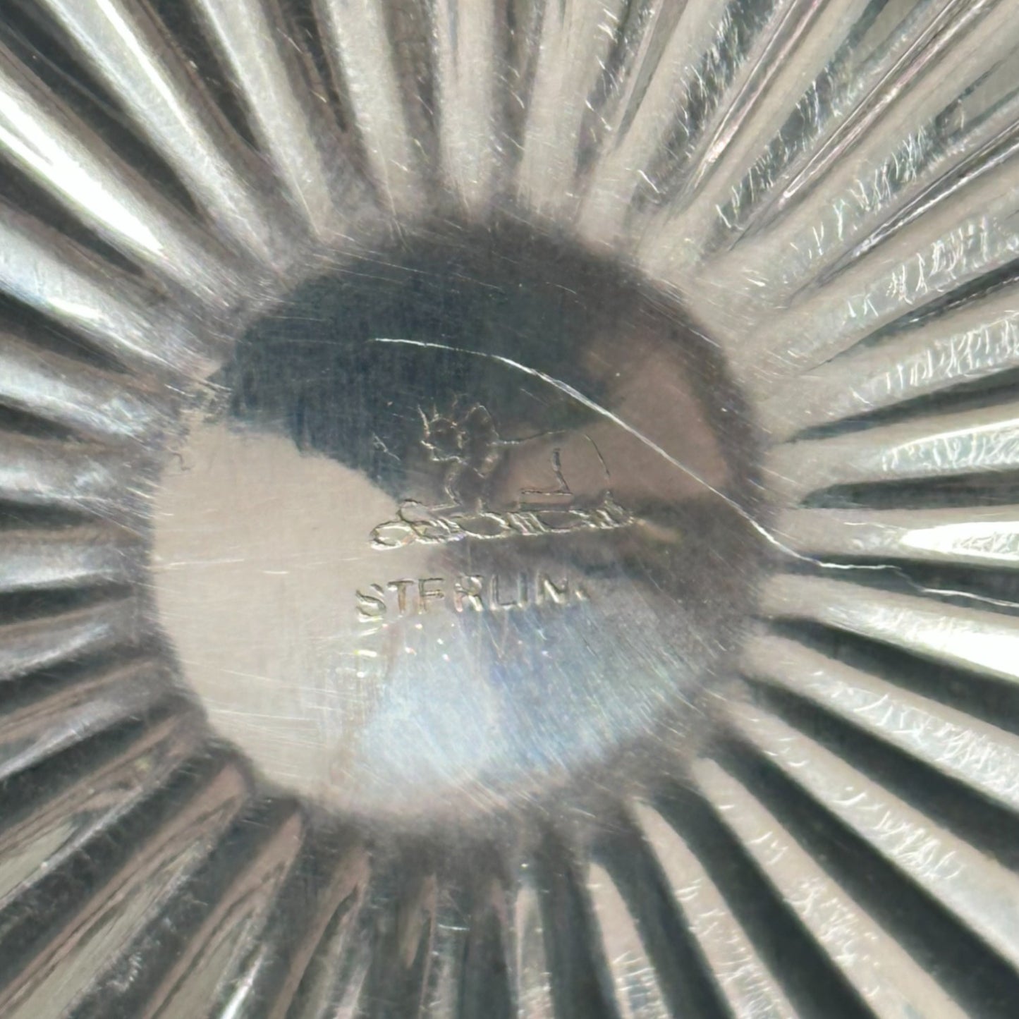 Sterling Silver Candy Dish with Glass Trivet