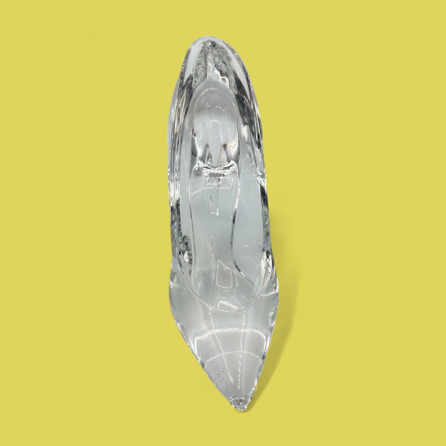 Vintage Crystal Glass High Heel Shoe Cinderella Style