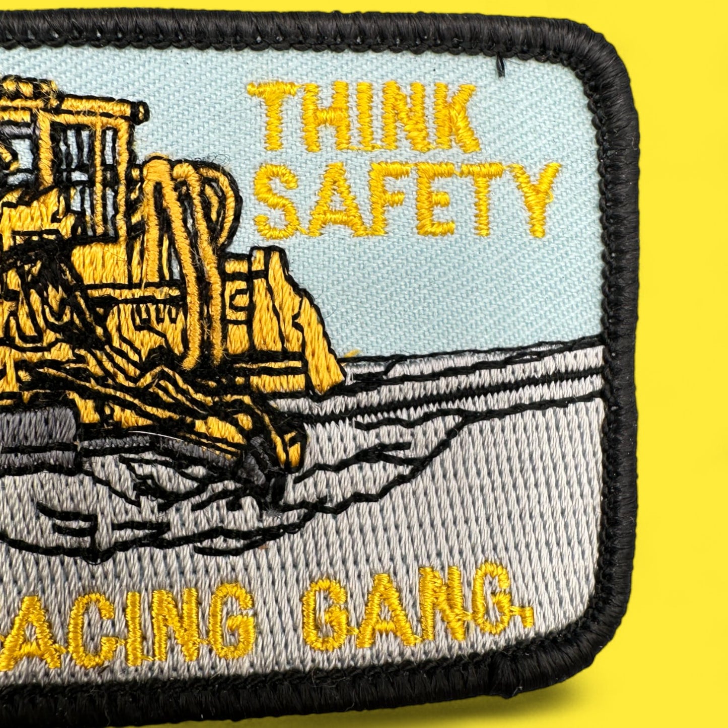 CP Rail Alberta Surfacing Gang – vintage embroidered patch, 1980s rail safety