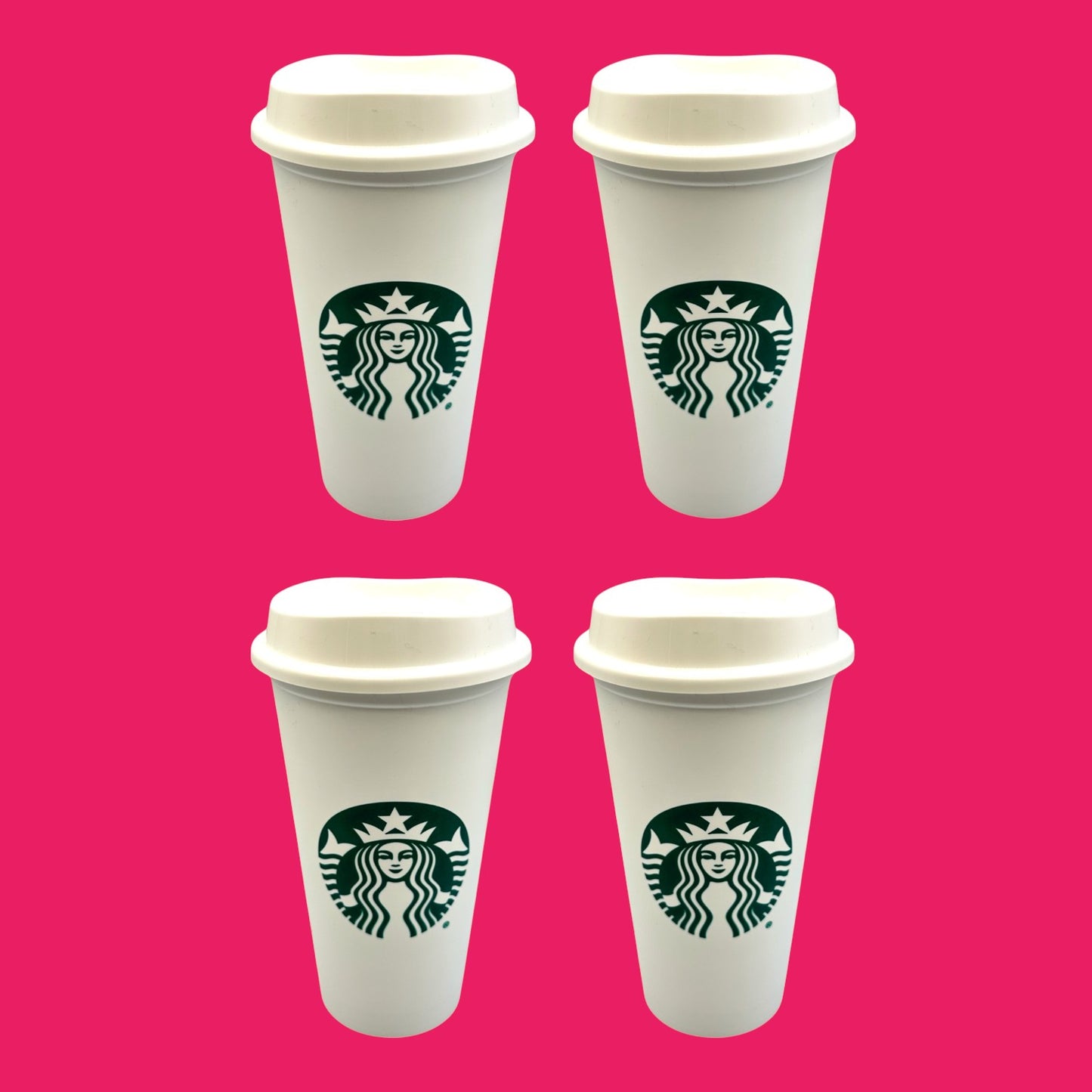 Starbucks reusable cup set – 16oz travel replacement mug (set of 4)