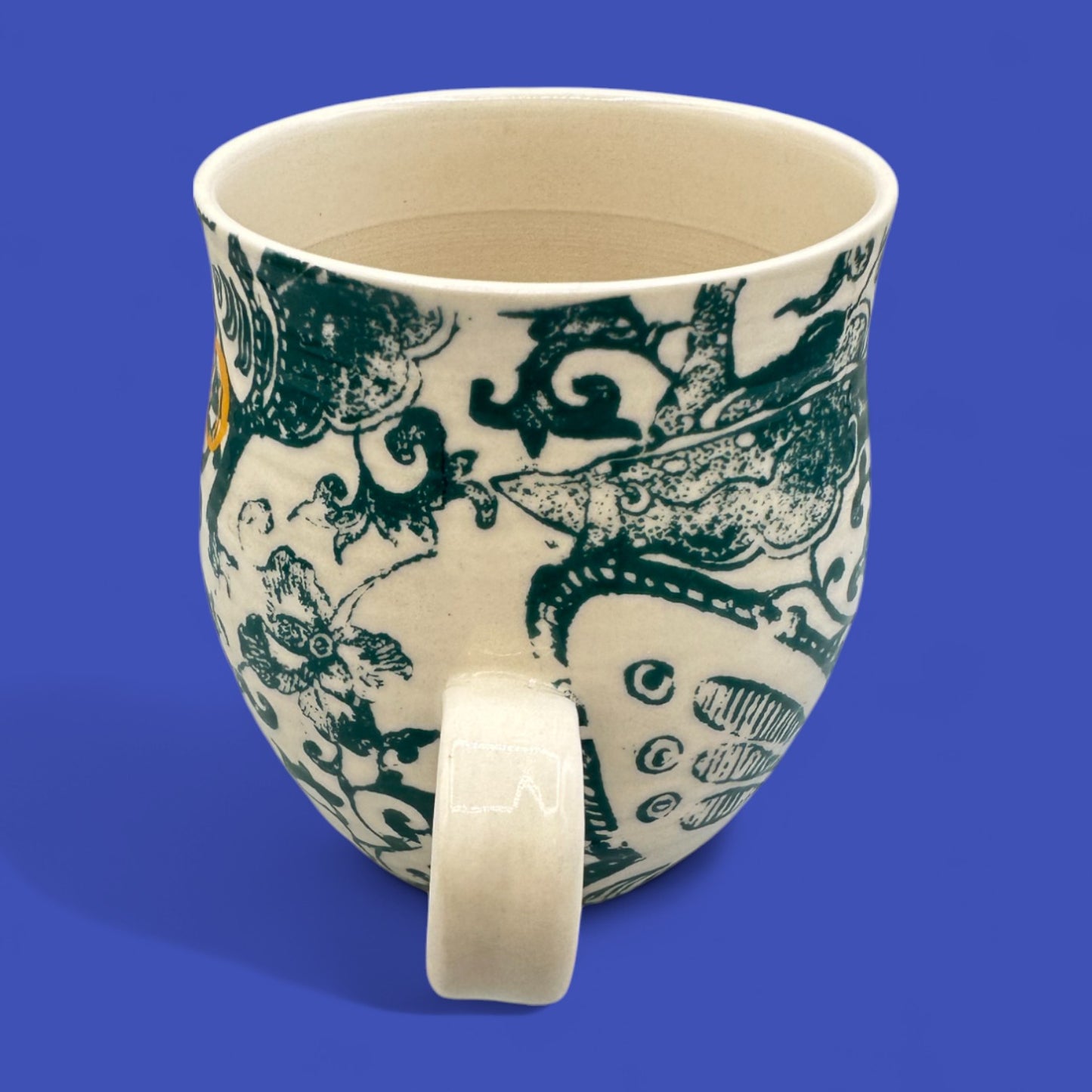 Anthropologie Monogram “B” Floral Mug – Curved Ceramic Initial Replacement Mug