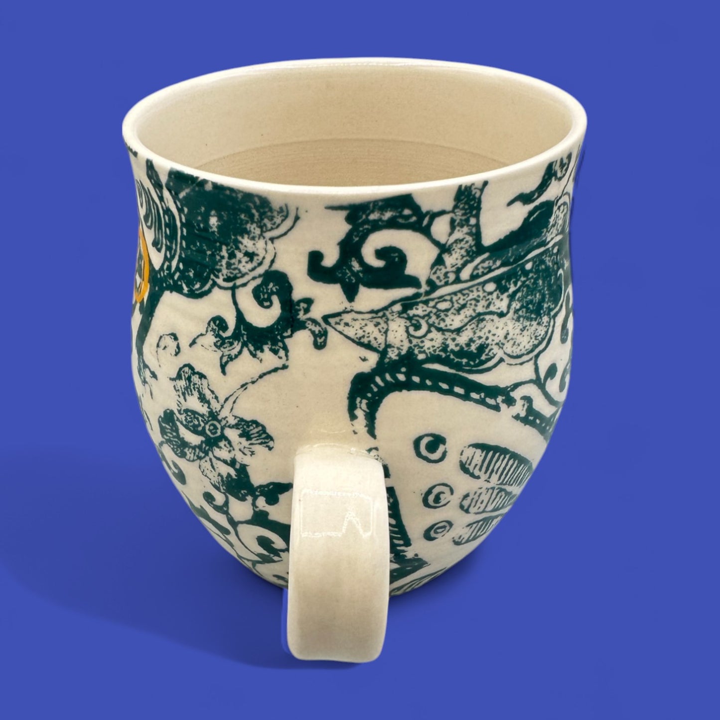 Anthropologie Monogram “B” Floral Mug – Curved Ceramic Initial Replacement Mug