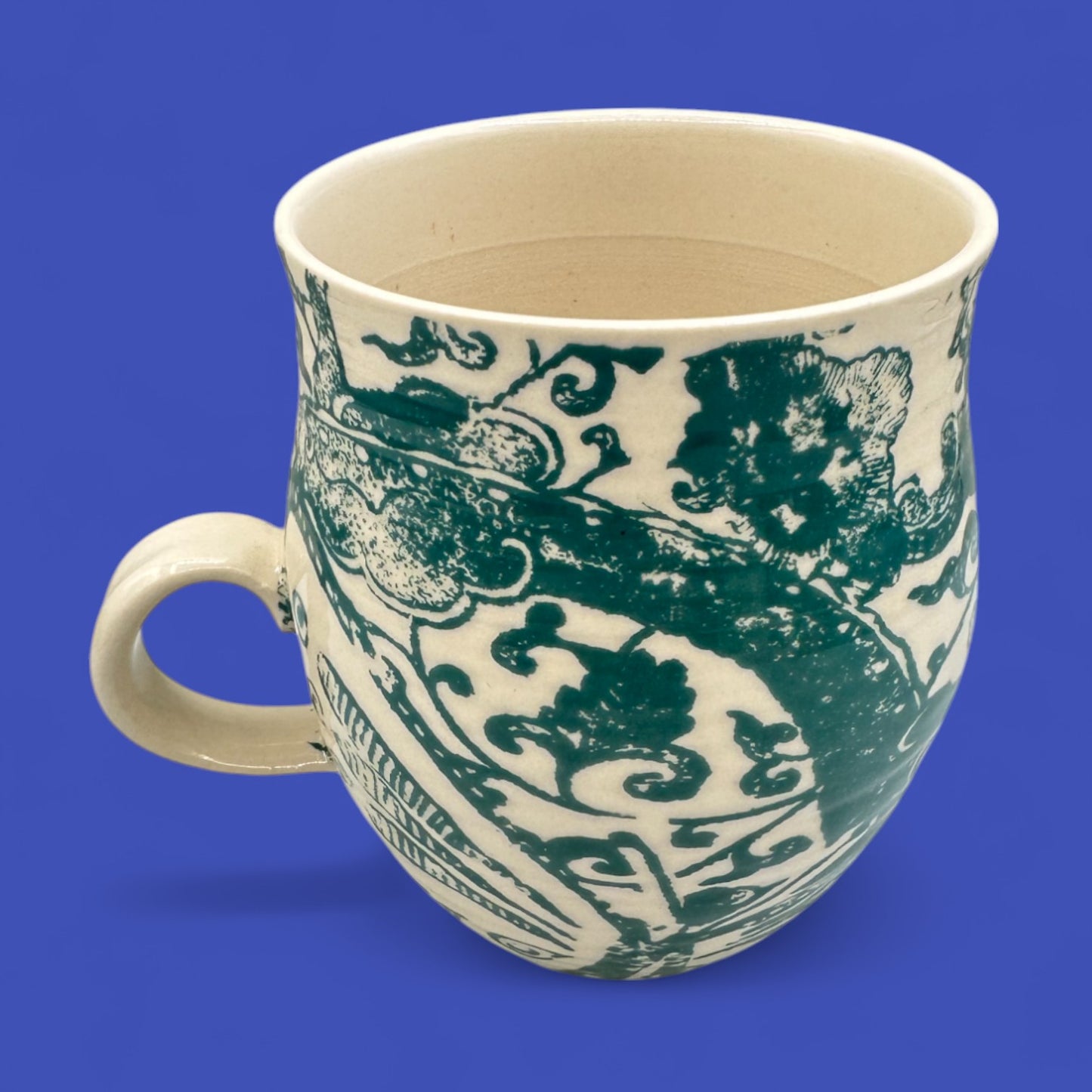 Anthropologie Monogram “B” Floral Mug – Curved Ceramic Initial Replacement Mug