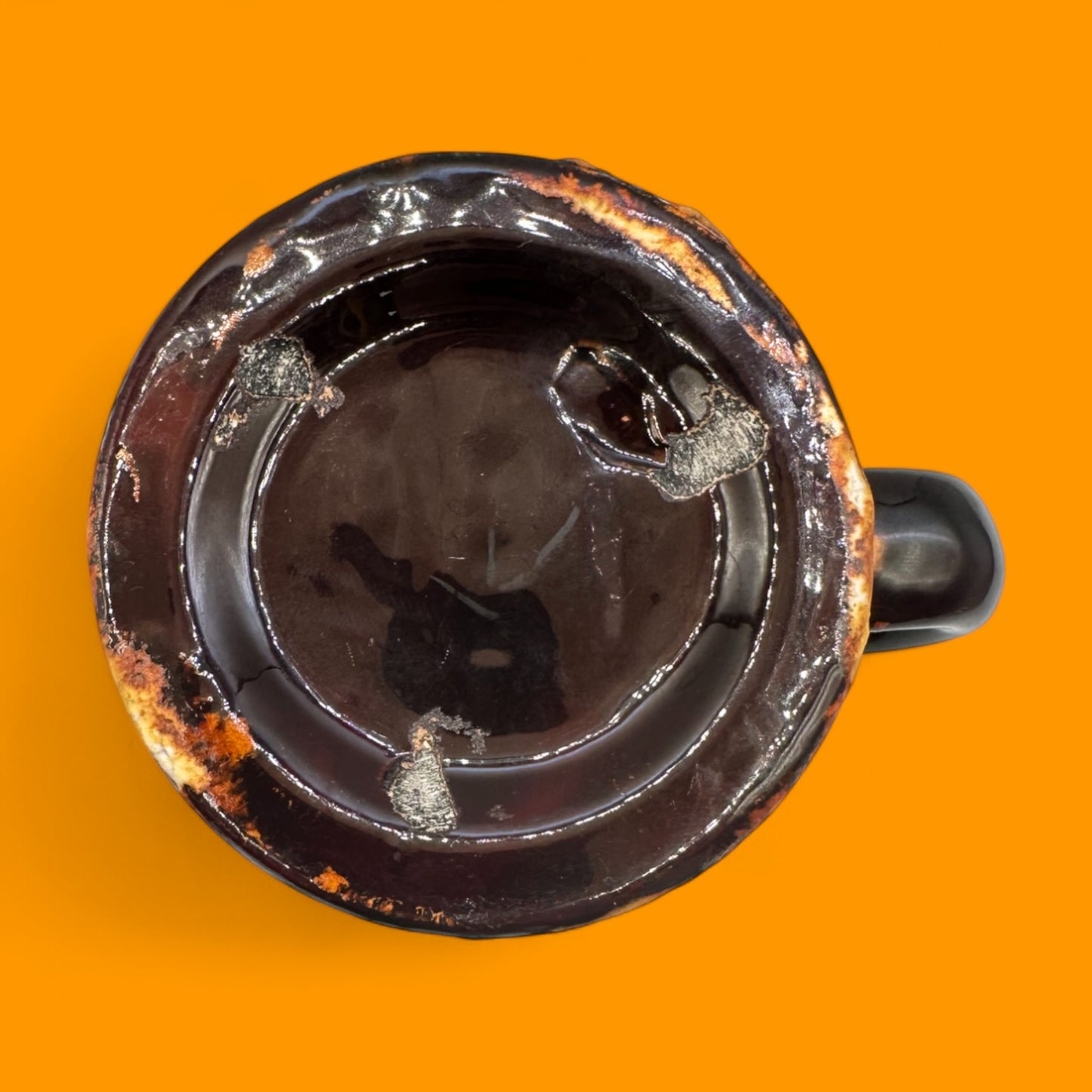 Vintage Laurentian lava glaze mug – Quebec 1960s replacement mug