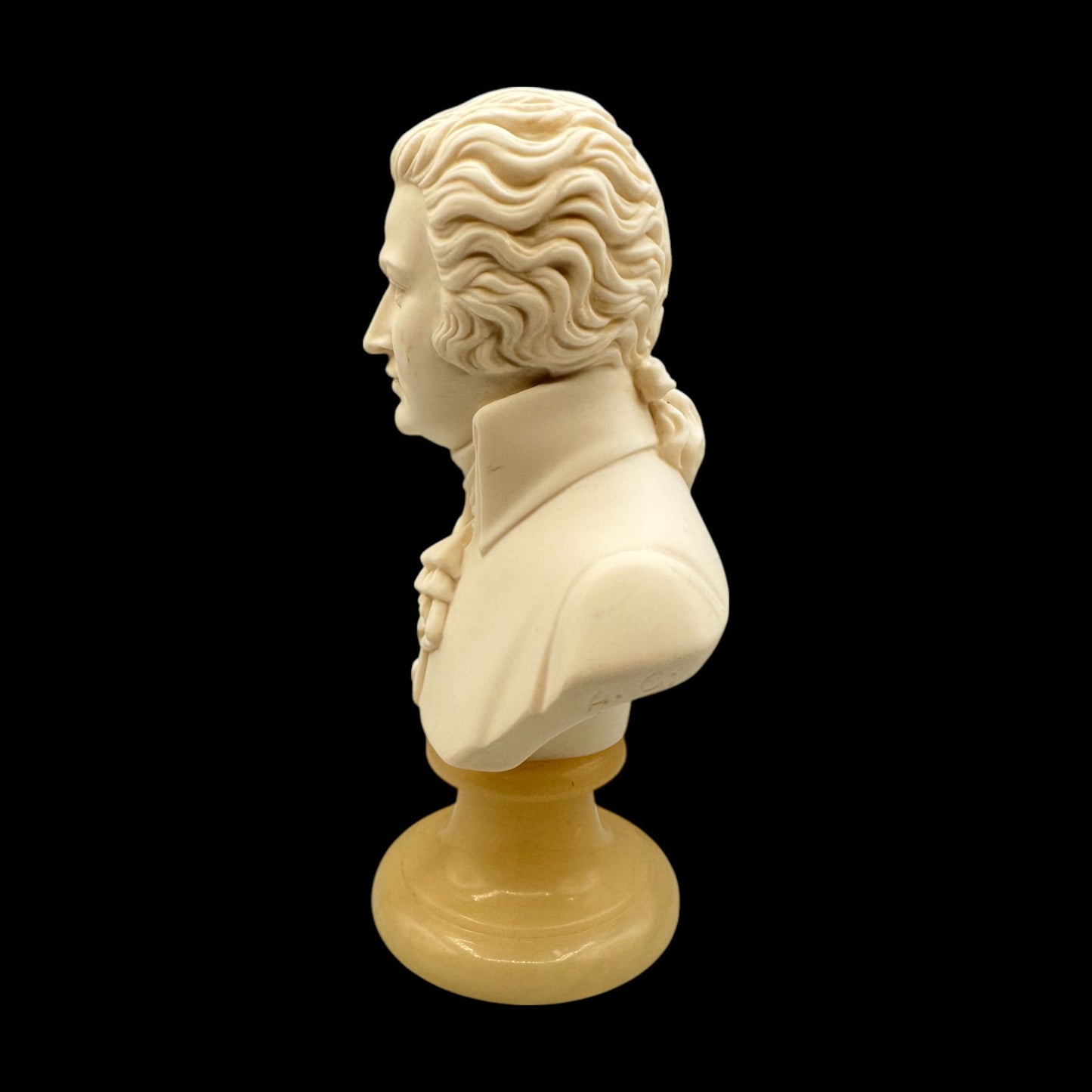 Mozart Stone Bust with Alabaster Base Replacement