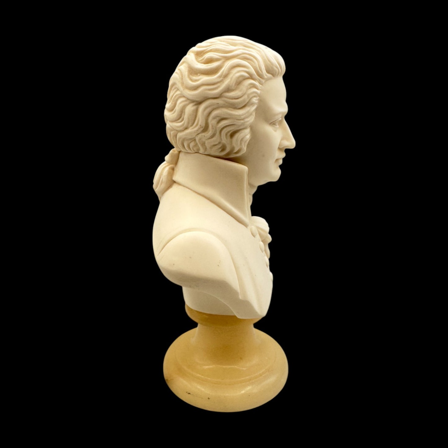 Mozart Stone Bust with Alabaster Base Replacement