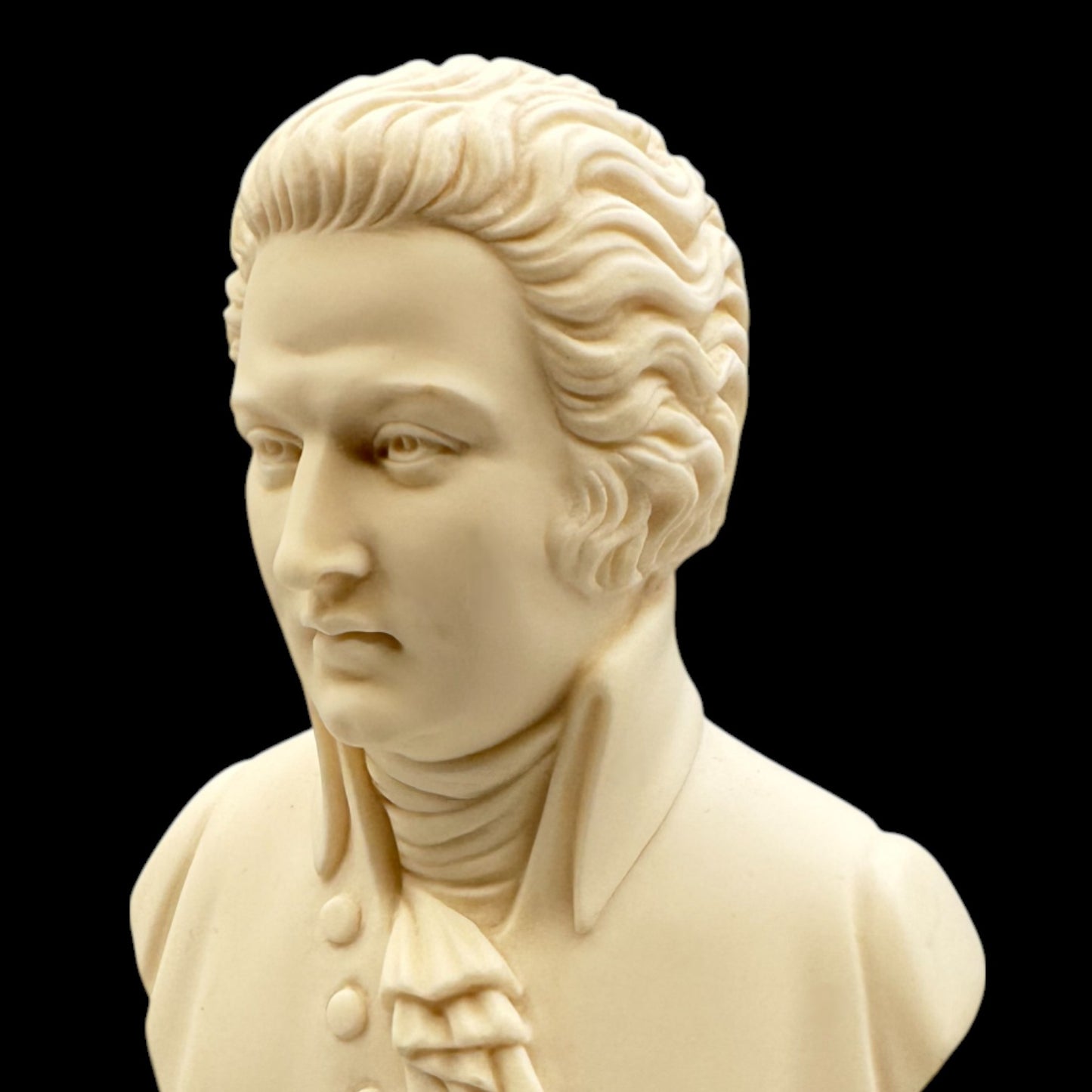 Mozart Stone Bust with Alabaster Base Replacement