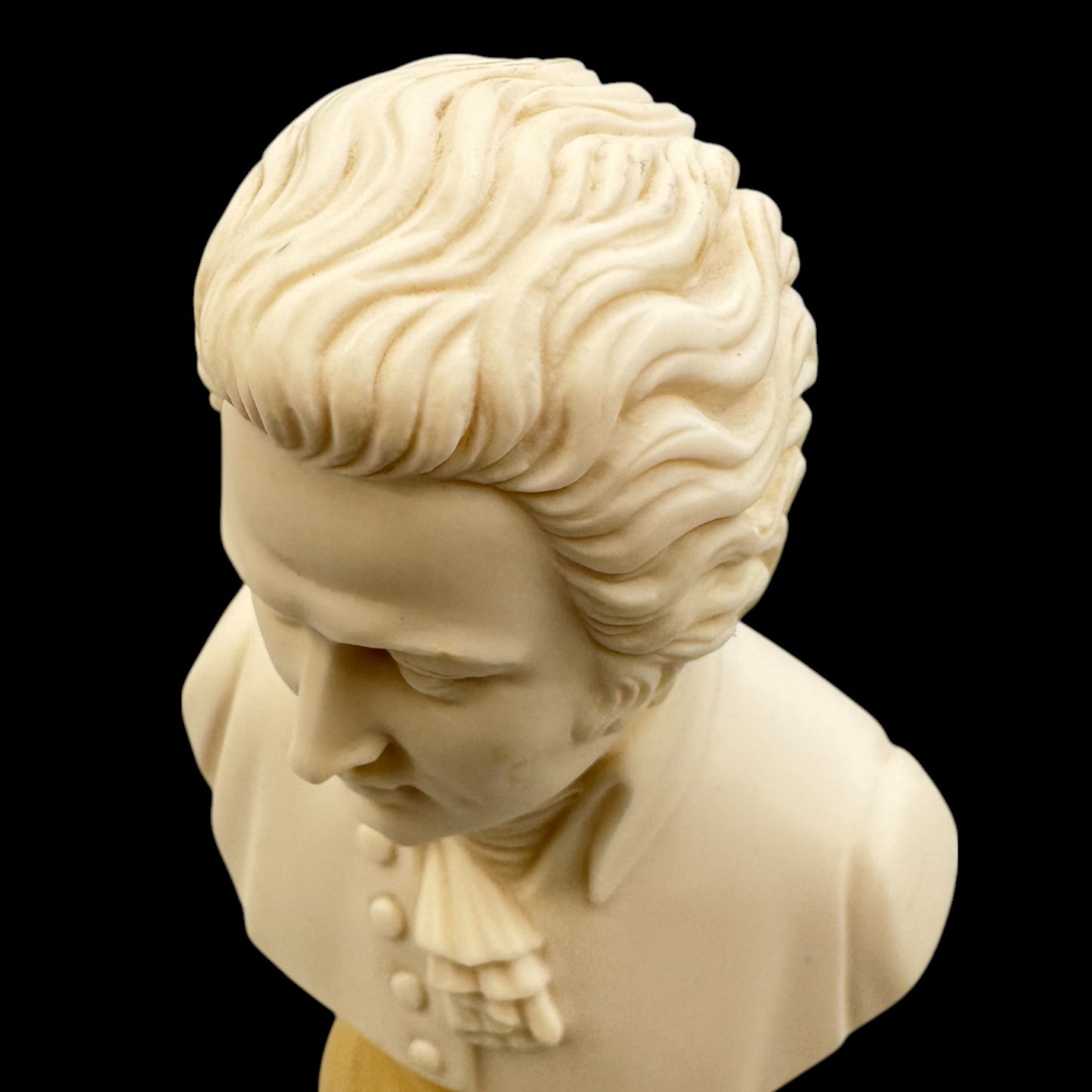 Mozart Stone Bust with Alabaster Base Replacement