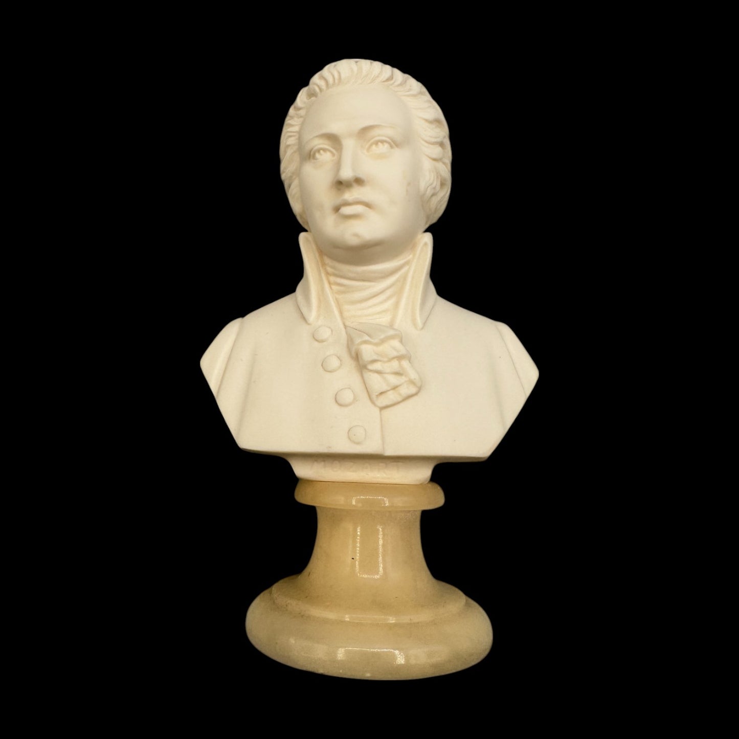 Mozart Stone Bust with Alabaster Base Replacement